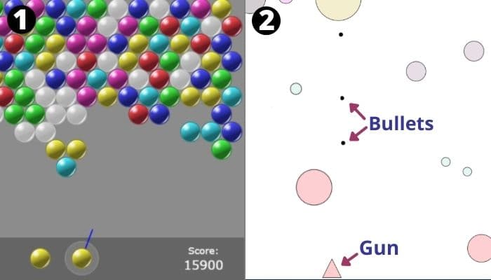 Create bubble shooter game with HTML - Two different types